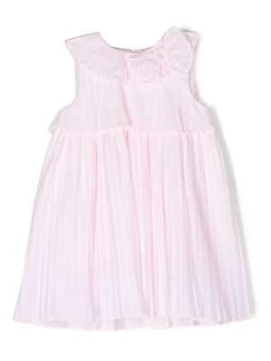 Patachou robe plissée à détail de nœud - Rose