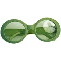 Faram Party Dames party bril - groen met glitters - Seventies/disco stijl Faram Party Dames party bril - groen met glitters - Seventies/disco stijl
