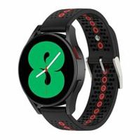 Dot Pattern bandje - Zwart met rood - Samsung Galaxy Watch 5 (Pro) - 40mm / 44mm / 45mm