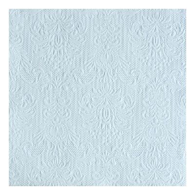 Luxe servetten barok patroon lichtblauw 3-laags 30x stuks