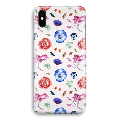 Bloemetjes: iPhone X Volledig Geprint Hoesje