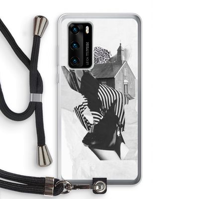 House: Huawei P40 Transparant Hoesje met koord