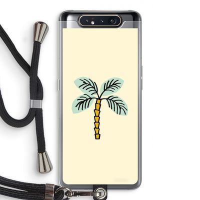 Palmboom: Samsung Galaxy A80 Transparant Hoesje met koord