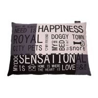 Lex & Max Hondenkussen Happiness Grijs - 100 X 70cm - thumbnail