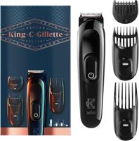 Gillette King C. Gillette Beard Trimmer Kit - Elektrische Baardtrimmer + 3 Opzetkammen