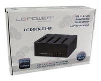 LC-Power LC-DOCK-U3-4B basisstation voor opslagstations USB 3.2 Gen 1 (3.1 Gen 1) Type-A Zwart - thumbnail