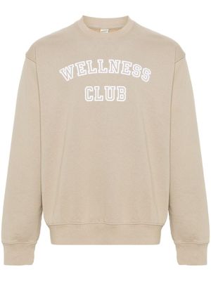 Sporty & Rich sweat àmotif Wellness Club floqué - Tons neutres