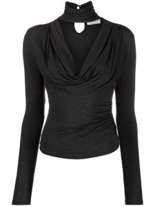 Blumarine haut en jersey à col bénitier - Gris