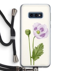 Purple poppy: Samsung Galaxy S10e Transparant Hoesje met koord