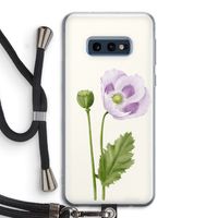 Purple poppy: Samsung Galaxy S10e Transparant Hoesje met koord