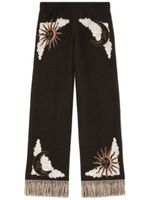 Alanui pantalon The Twelve Signs en maille - Noir