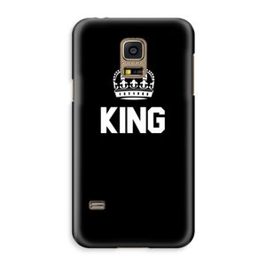Samsung Galaxy S5 Mini Volledig Geprint Hoesje (Hard) - King zwart