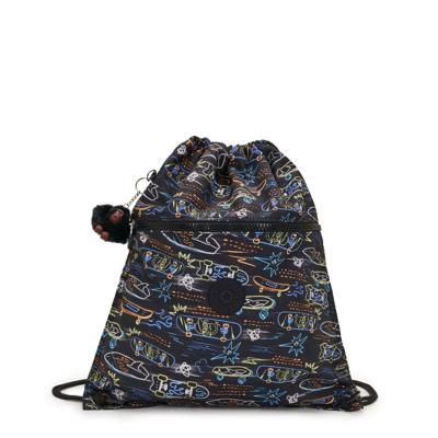 Kipling Supertaboo large drawstring bag-Neon Skate