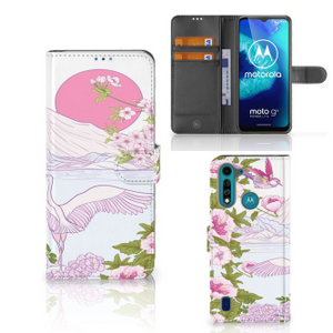 Motorola G8 Power Lite Telefoonhoesje met Pasjes Bird Standing