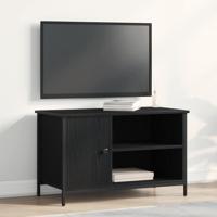 TV-kast Zwart eiken 80 x 40 x 50 cm Bewerkt hout