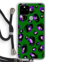 Green Cheetah: Pixel 5 Transparant Hoesje met koord