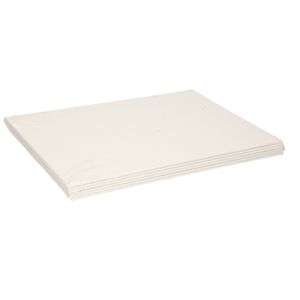 Canvas schilderij doek/paneel - set van 6x - wit - 21 x 30 cm   -