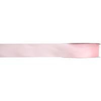 1x Roze satijnlint rollen 1 cm x 25 meter cadeaulint verpakkingsmateriaal   -