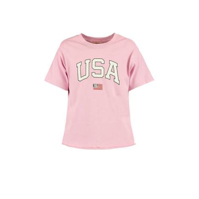 America Today Junior T-shirt Elly van biologisch katoen lila