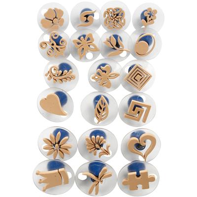 Creativ Company Foam stempels met handvat, afm 3-6 cm, 20 stuk/ 1 doos