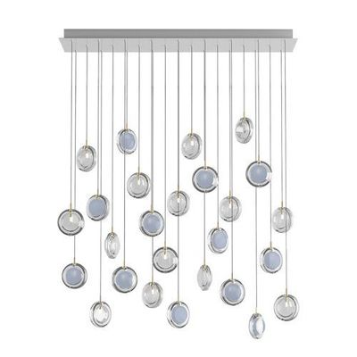 Bomma Lens 26 pcs Square Hanglamp - 11x Blauw 15x Helder glas Bomma Lens 26 pcs Square Hanglamp - 11x Blauw 15x Helder glas