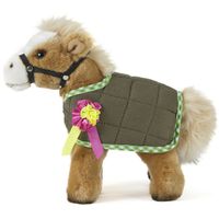 Pluche knuffel paard/pony bruin 23 cm speelgoed - thumbnail