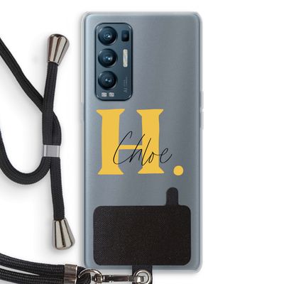 Amber Script: Oppo Find X3 Neo Transparant Hoesje met koord