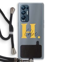 Amber Script: Oppo Find X3 Neo Transparant Hoesje met koord