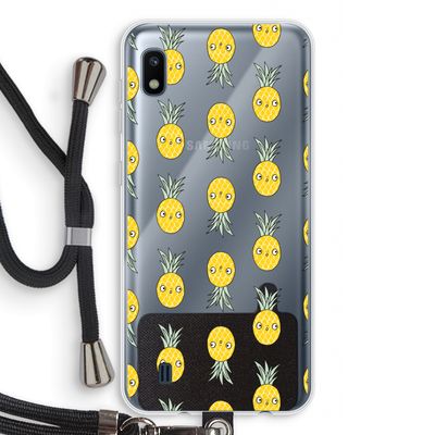 Ananas: Samsung Galaxy A10 Transparant Hoesje met koord