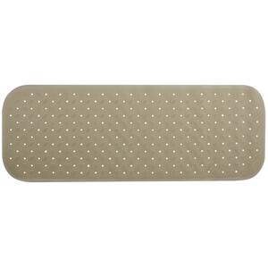 MSV Douche/bad anti-slip mat badkamer - rubber - beige - 36 x 97 cm - Badmatjes