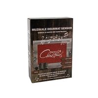 Deurmat onderlegger kerstmuziek 35x25cm incl 2xAA try me - Hit