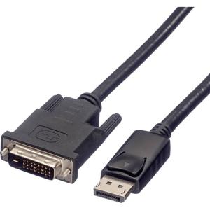 ROLINE DisplayPort Kabel DP Male - DVI Male (24+1), LSOH, zwart, 1,5 m