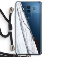 Gestreepte marmer: Huawei Mate 10 Pro Transparant Hoesje met koord