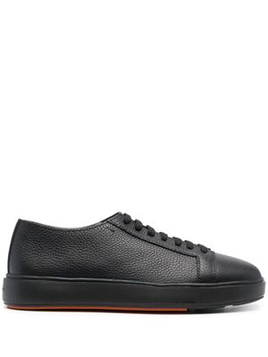 Santoni baskets en cuir à lacets - Noir
