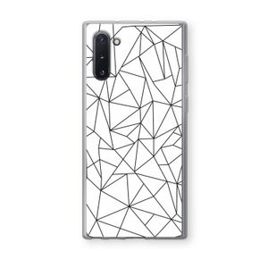 Geometrische lijnen zwart: Samsung Galaxy Note 10 Transparant Hoesje
