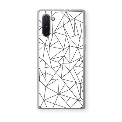 Geometrische lijnen zwart: Samsung Galaxy Note 10 Transparant Hoesje