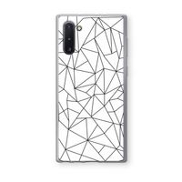 Geometrische lijnen zwart: Samsung Galaxy Note 10 Transparant Hoesje