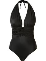 Brigitte deep v-neck swimsuit - Noir