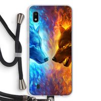 Fire & Ice: Samsung Galaxy A10 Transparant Hoesje met koord Fire & Ice: Samsung Galaxy A10 Transparant Hoesje met koord
