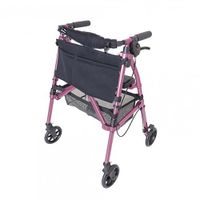 Stander Fold N Go rollator roze - thumbnail