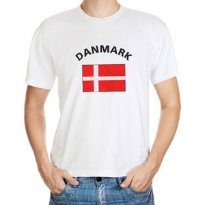 Wit t-shirt Denemarken heren