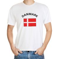 Wit t-shirt Denemarken heren 2XL  -