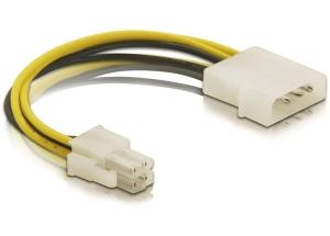 DeLOCK Cable P4 male > Molex 4pin male Meerkleurig 0,13 m