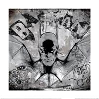 Kunstdruk WB100 Batman Hater of Crime 40x40cm