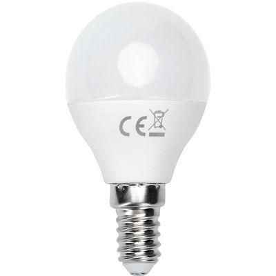 LED Lamp - Smart LED - Aigi Kiyona - Bulb G45 - 7W - E14 Fitting - Slimme LED - Wifi LED - RGB + Aanpasbare Kleur - Mat Wit - Glas