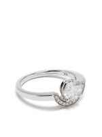 Loyal.e Paris bague Intrépide Petit Arc en or blanc 18ct ornée de diamants - Argent