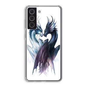 Yin Yang Dragons: Samsung Galaxy S21 FE Transparant Hoesje