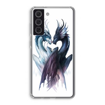 Yin Yang Dragons: Samsung Galaxy S21 FE Transparant Hoesje