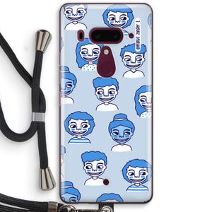 Gezichtjes: HTC U12+ Transparant Hoesje met koord