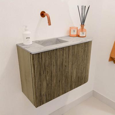 Toiletmeubel Mondiaz Joya Dlux | 61.6 cm | Meubelkleur Dusk | Faye wastafel Glace Wasbak Links | Zonder kraangat(en)
